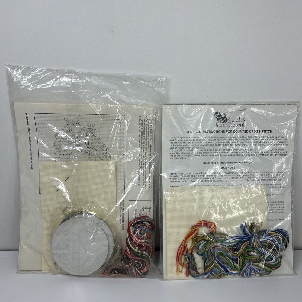 Current Counted Cross Stitch Kit Lot Current Critters Framed Housewarming Love - Picture 4 of 5